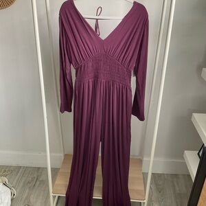 Old Navy Purple Empire Waist Jumpsuit